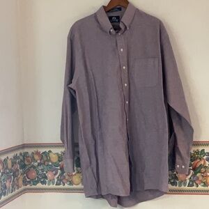 Stafford Wrinkle Free Classic Fit Button Down Shirt, Neck 18.5, Dusty Lilac